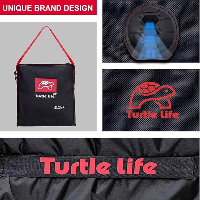 Turtle Life BBQ Grill Cover, 54 Inch Heavy Duty Waterproof 3-4 Burner Barbecue Gas Grill Covers for Weber Spirit Char-Broil Performance and Signature, Black
