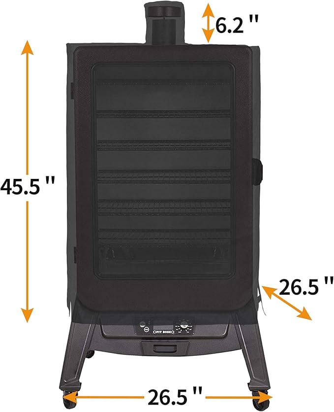 i COVER 73752 Pellet Smoker Cover for Pit Boss Grills 77700 PBV7P1 7 Series Pellet Vertical Smoker 600D Waterproof Heavy-Duty Canvas Vertical Smoker Cover
