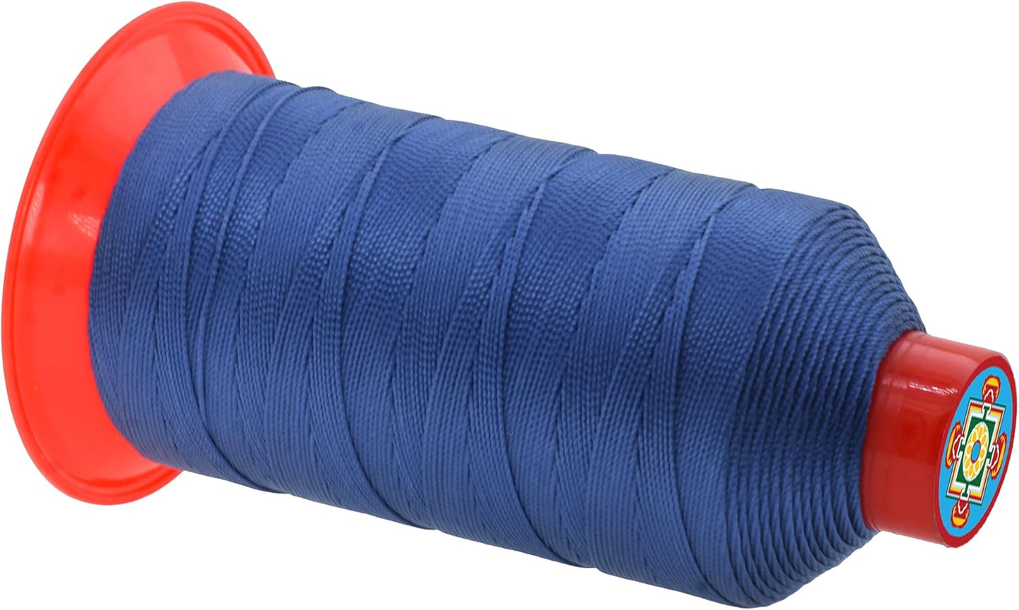 Mandala Crafts Bonded Nylon Thread Denim Heavy Duty Sewing Threads - 800 YDs Size 277 840D T270 Tex 270 Thread for Leather Jeans Weaving Outdoor Marine Upholstery Threads