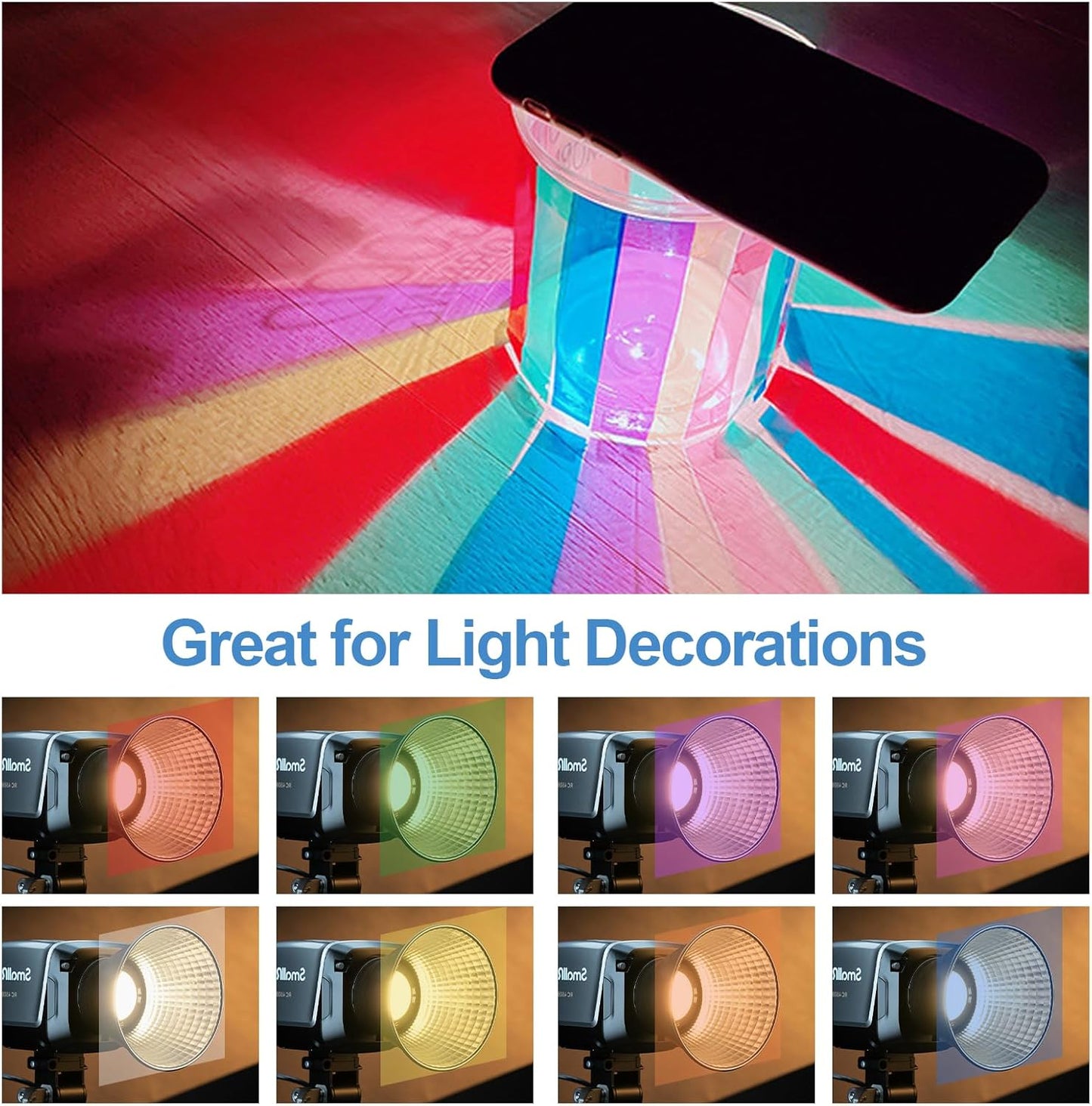 120 Pcs Colored Cellophane Sheets, Cellophane Wrap Paper Color Cello Sheets for Crafts(7.5x7.5 Inches)