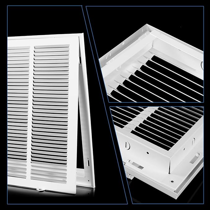 18 x18 Vent Cover [Duct Opening Size],Return Air Vent Cover for Wall Or Ceiling,Steel Return Air Filter Grilles Removable Face/Door for 1 Inch Filters(18"W x 18"H [Duct Opening])