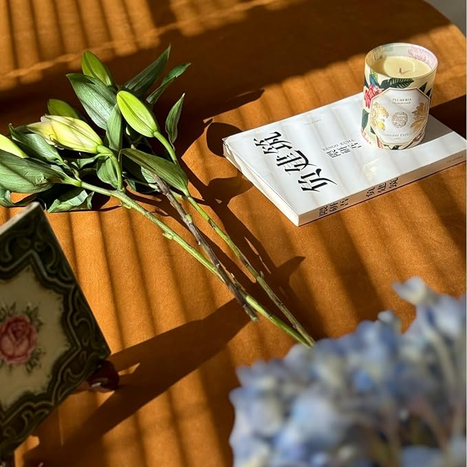 Rectangle Velvet Tablecloth 72 x 54 Inch, Waterproof Spillproof Washable Table Cloth, Soft Table Cover for Fall Thanksgiving Halloween Dining Kitchen Party - Caramel