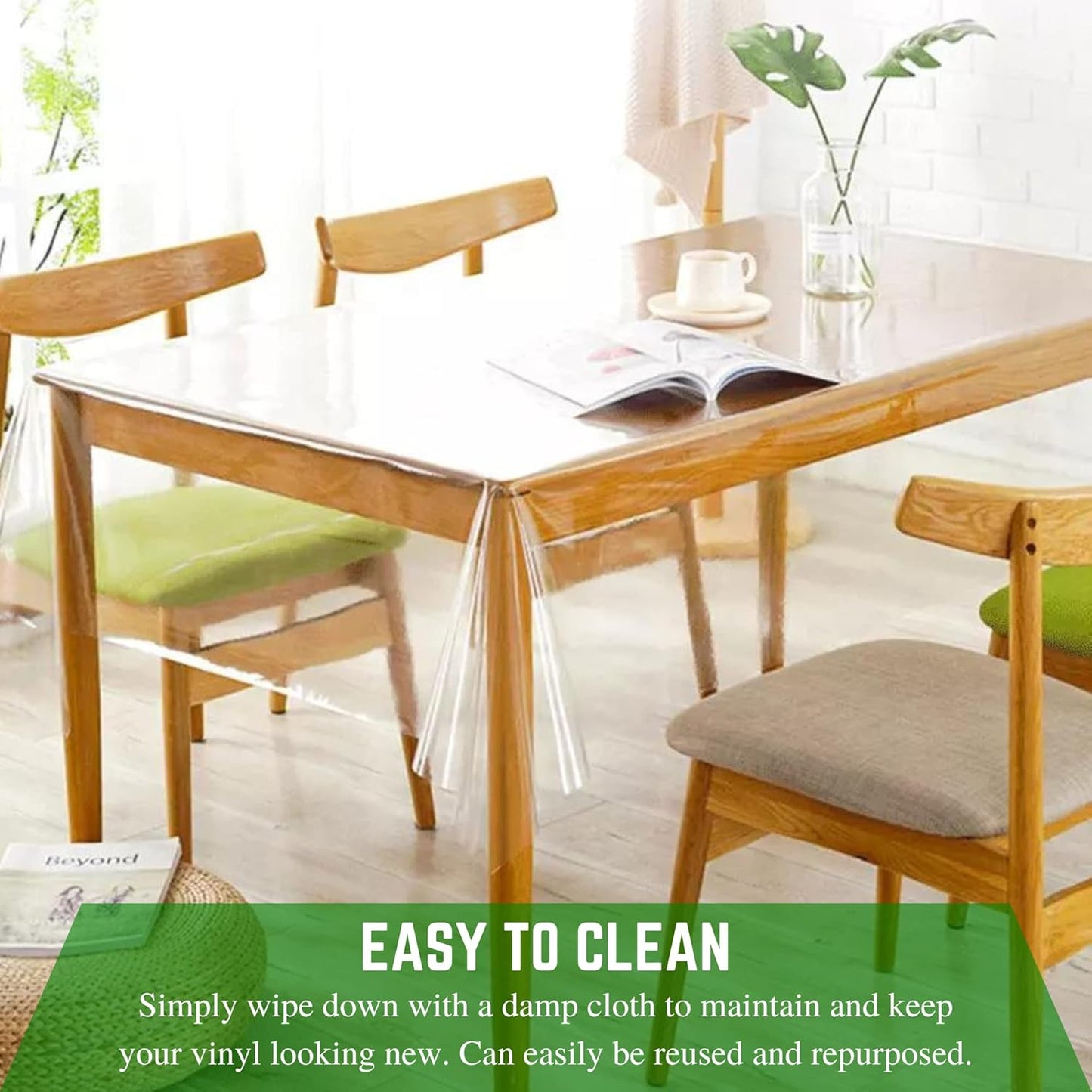 Farm Plastic Supply - Clear Vinyl Sheeting - 15 Mil - (4'6" x 150') - Vinyl Plastic Sheeting, Clear Vinyl Sheet for Storm Windows, Covering, Protection, Tablecloth Protector