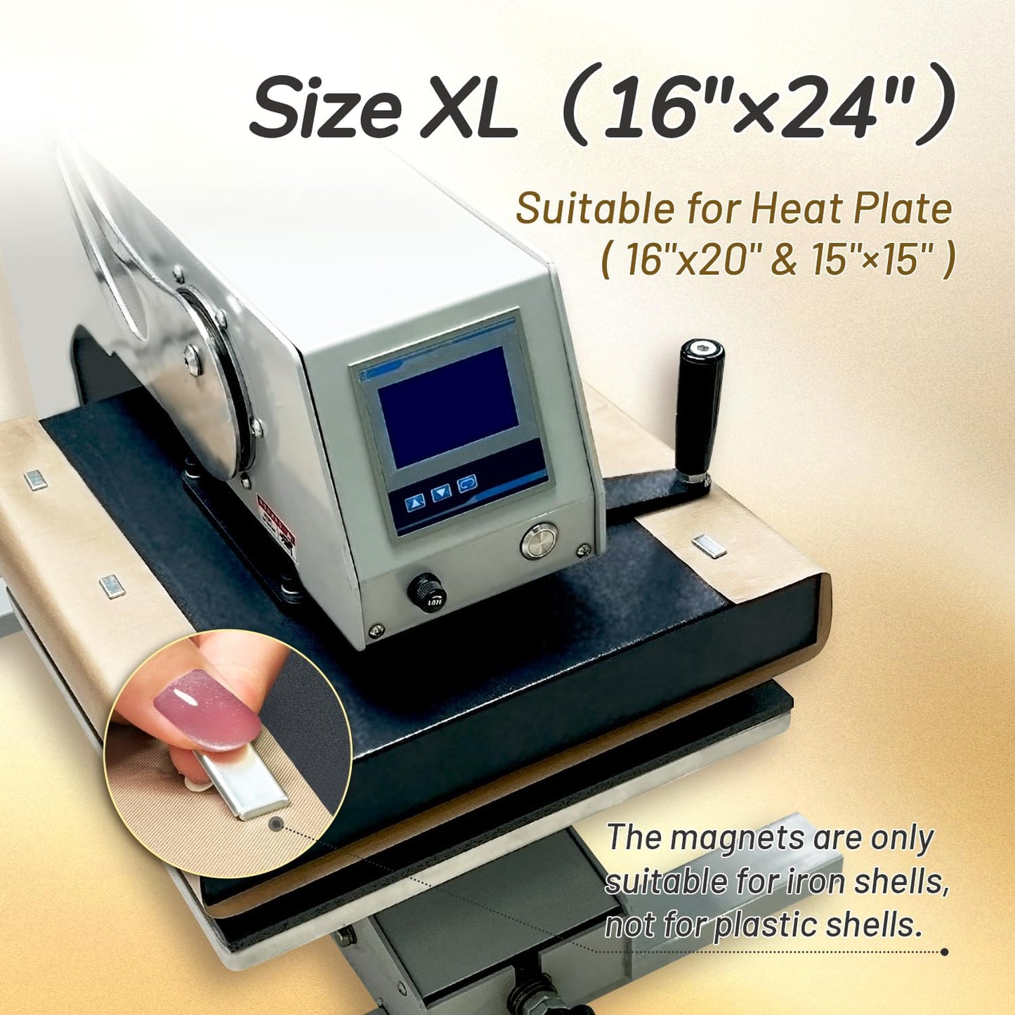 TransOurDream 3 PTFE Teflon Sheets Size XL16 x 24" for Heat Transfer Paper and Sublimation Paper and 6 Magnets for Holding Heat Press Reusable Heat Resistant Non stick