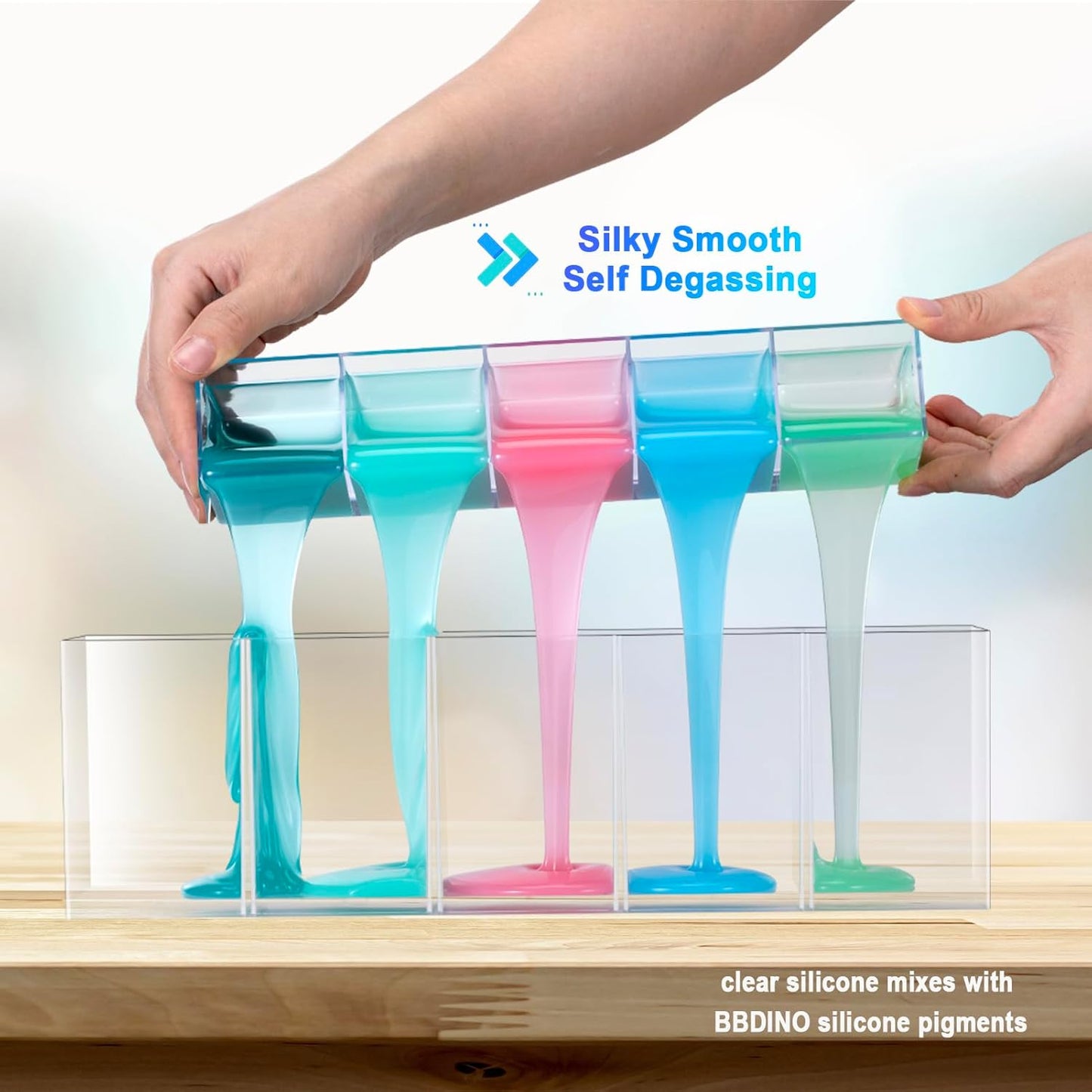 BBDINO Silicone Mold Making Kit 30A 4.4 lbs Translucent, High Strength Liquid Silicone Rubber for Molds Making,1:1 by Volume Ideal for Casting Resin/Silicon/Soap/Concrete Molds