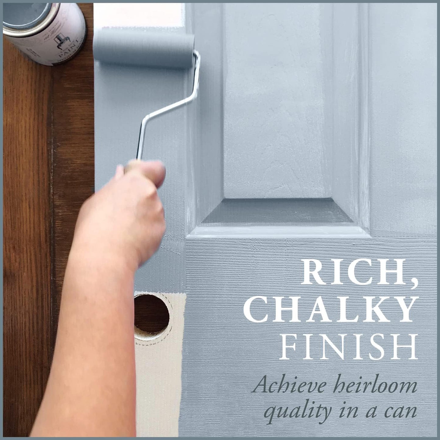 AMY HOWARD AT HOME Chalk-Based One Step Paint for Furniture, Cabinetry, Decor, Finish, and More | No Stripping, Sanding, or Priming | Ultra-Light Base | 16 Ounce | Ambala Blue