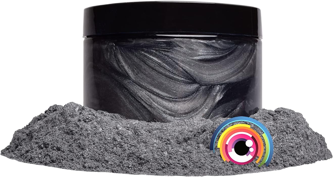 Eye Candy Pigments Premium Grey Mica Powder - Fossil Grey (50gr) - for Epoxy, Resin, Soap, Paint, Woodworking, Acrylic Pouring, Bath Bombs, Fishing Lures - DIY Arts and Crafts Additive