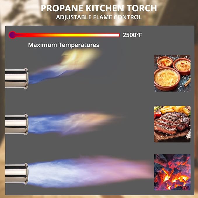 Propane Torch Weed Burner，Weed Torch - Flame Thrower Fire Gun Grill Gun, Blow Torch，Charcoal Lighter Campfire Starter