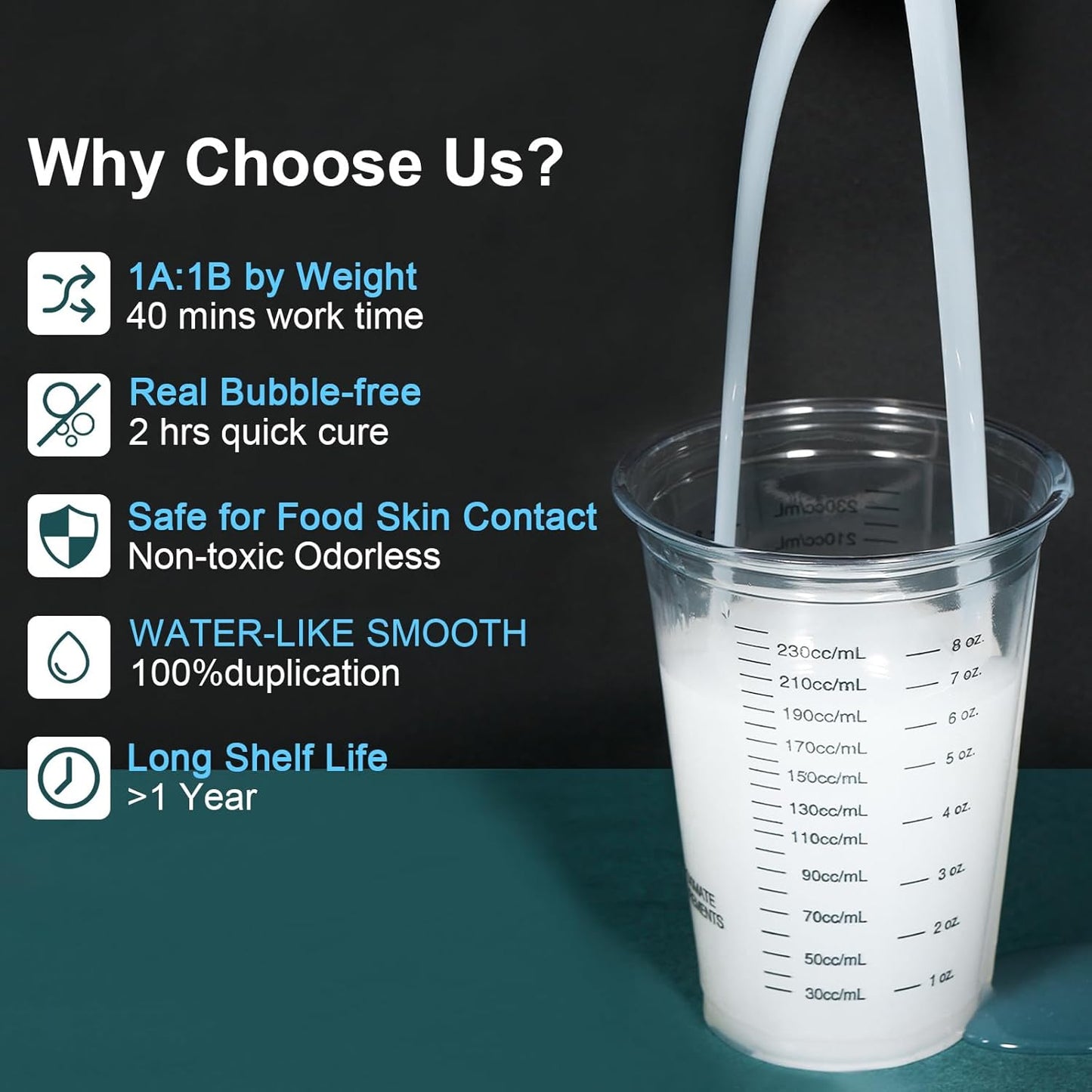 CHANGTIKEJI Silicone Mold Making Kit,210 OZ Super Elastic Liquid Silicone for Mold Maker, Fast Cure Translucent Silicone Rubber for Casting Resins Mold,Silicone Mold,Candle Mold,Soap Mold,Food Mold