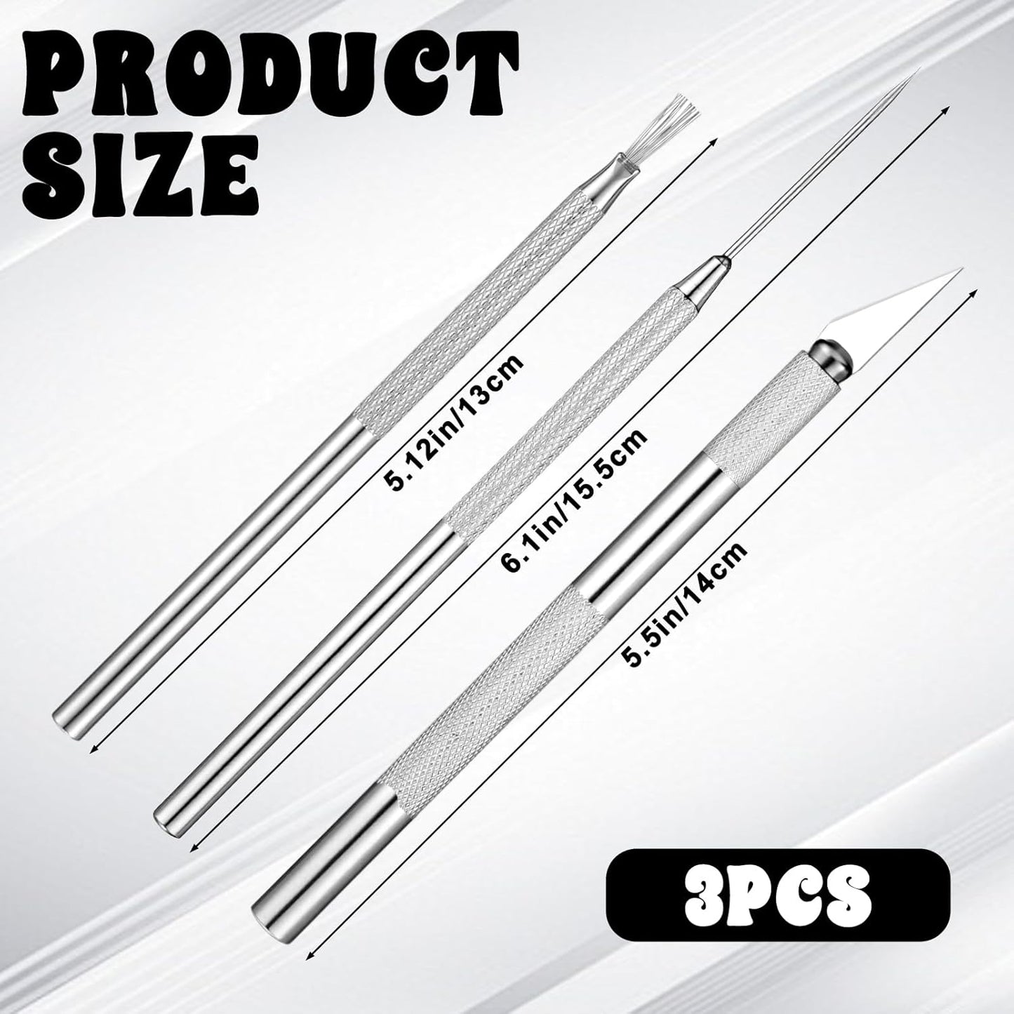 3 in 1 Clay Needle Tools Sculpting Ceramics, Wire Texture Pottery Clay Tool Kit Brush Tools Pottery Craft Tool Carving Knife and Needle, Ceramic & Pottery-Tool Includes Sculpture Feather Pin