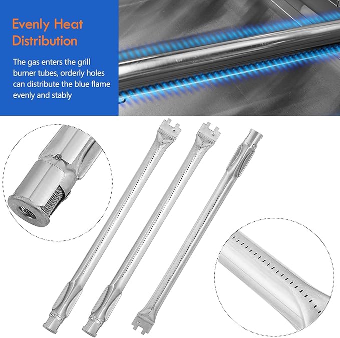 Spirit E-310 Replacement Parts 7636 Flavorizer Bars 69797 Burners for Weber Spirit II Grill Parts E310 S-310 E-320 S-320 E-330 S-330 Spirit 2 GS4 Flavor Bars Burner Covers Spirit Gas Grill Parts