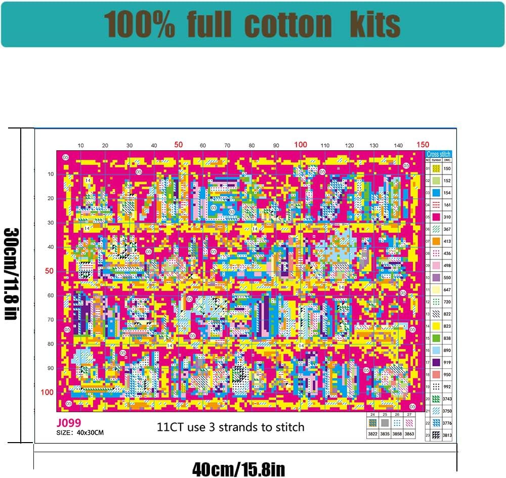 Bookshelf Stamped Cross Stitch Kits - Magical Book Counted Cross Stitch Kits for Beginners Adults Skull Needlepoint Cross-Stitch Patterns Dimensions Needlecrafts Embroidery Kits Arts and Crafts