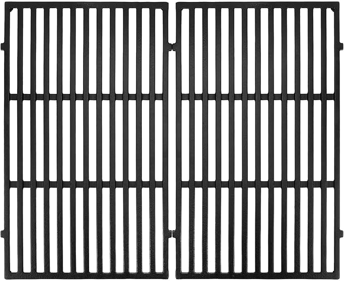 GasSaf 19.5 inch Grill Grates Replacement for Weber 7524, 7528, Genesis 300 E310 E320 E330 S310 S320 S330 EP310 EP320 EP330 Gas Grill, Set of 2 Cast Iron Cooking Grid Grates(19.5" x 12.9" x 0.5")
