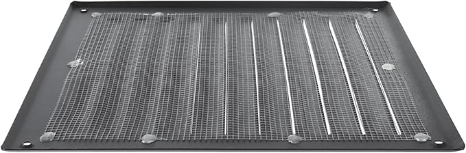 Square Ventilation Grille / 8" x 8" Inch Inside Measurement/Black Metal Air Vent Louver - Inside/Outside use - / 10" x 10" Inch Outer Measurement