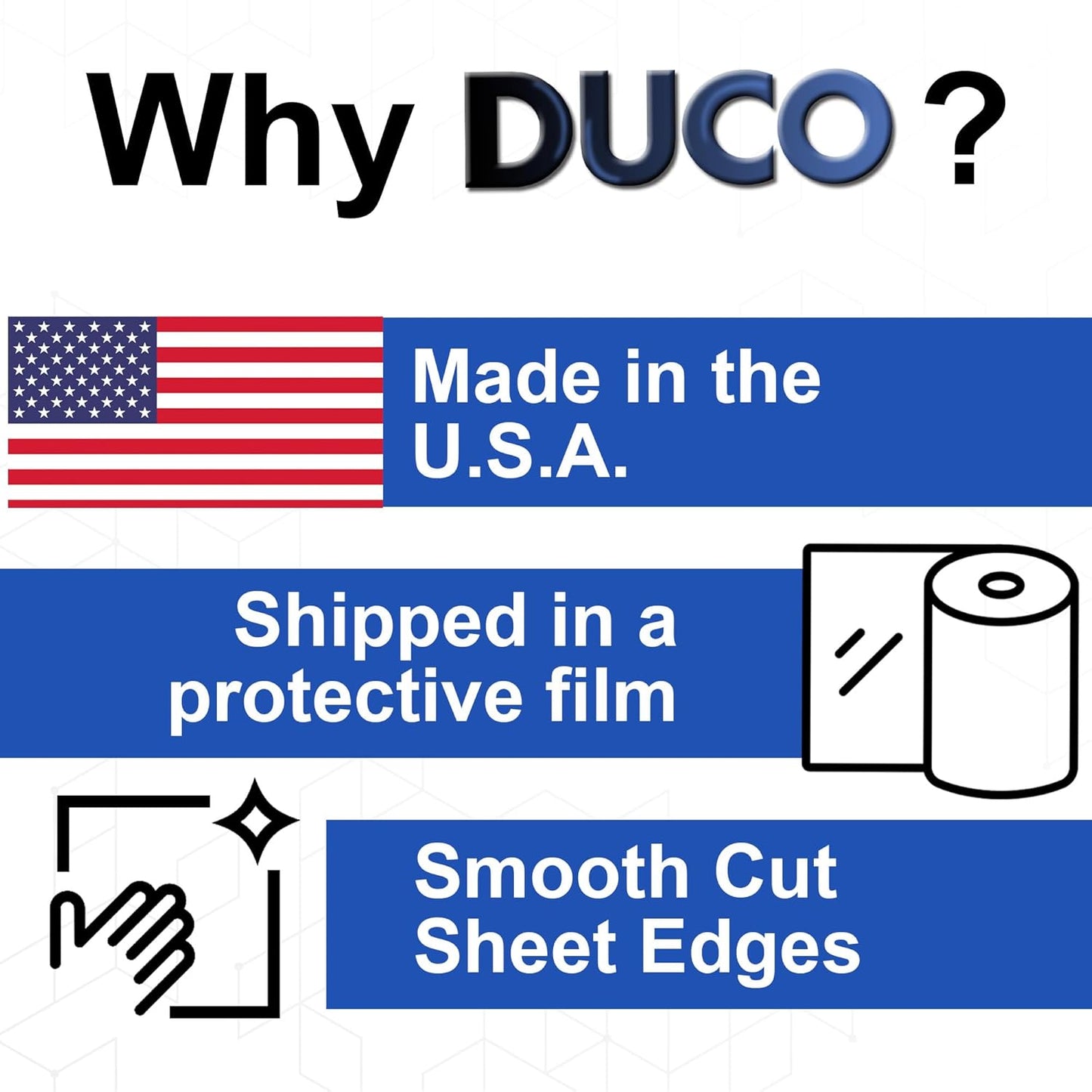 Duco USA-Made Clear Cast Acrylic Sheet 1/8 Inch Thick 6" x 12" - 4 Pack of Transparent Plexiglass Sheet - Lightweight Acrylic Board for Window Replacements, Displays, Signs, and More