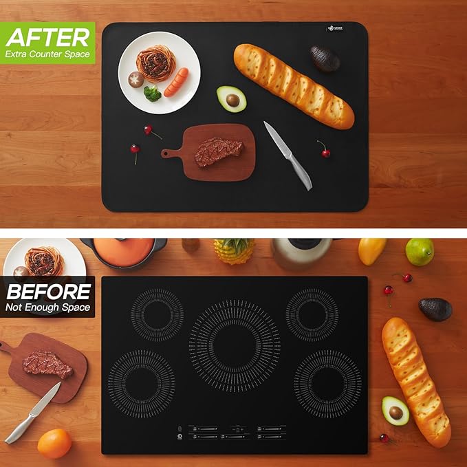 FLASLD StoveTop Cover, Heat Resistant Stove Top Covers for Electric Stove Protector, Fireproof & Waterproof Heat Resistant Grill Table Mat, Under Blackstone Griddle BBQ Mat (21×29.5 inch)