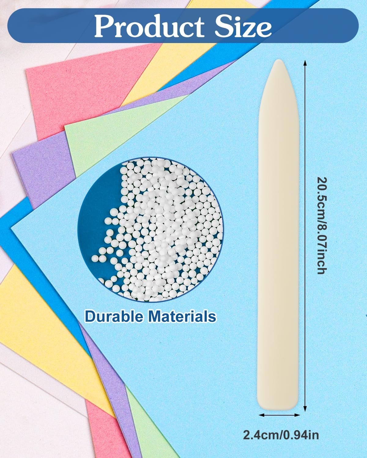 UCEC 20 Pack Premium Bone Folder Tool, Plastic Bone Folder Crafts Scoring Folding Creasing Paper Crafting Supplies Scrapbooking Tool for Paper Leathercrafts Bookbinding & DIY Card Making