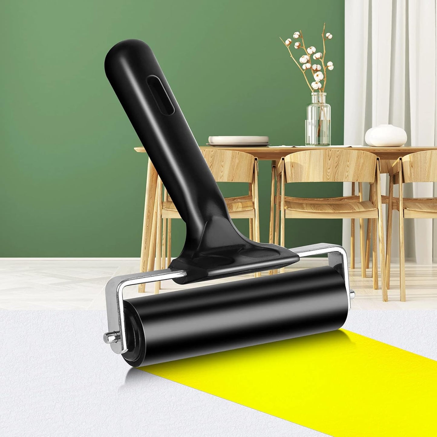 6 Inch Rubber Roller Tool, Rubber Brayer Roller for Printmaking by HRLORKC