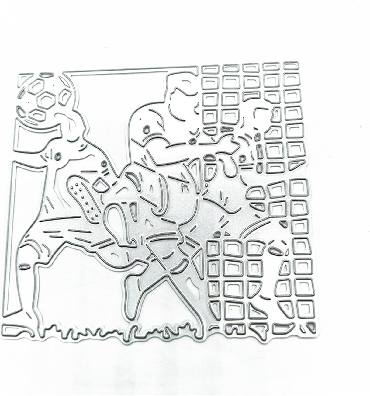 Cutting Dies Metal Stencils Scrapbooking Tools Flowers Lace Frame DIY Embossing Template for Paper Card Making Album Arts Crafts Supplies (Football Team-9.8x9.2cm)