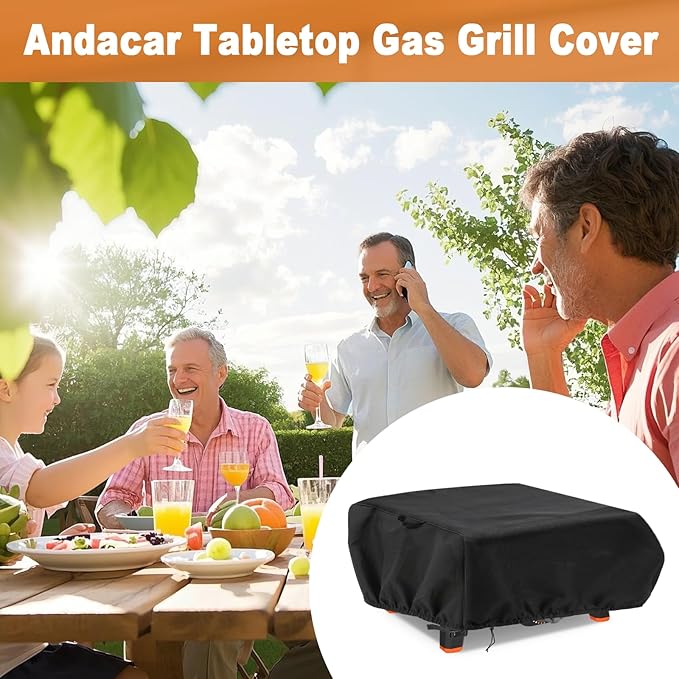Waterproof Pizza Oven Cover for Blackstone 2404 Leggero Tabletop Pro Pizza Oven Accessories, Heavy Duty Cover for Blackstone Pizza Oven - 25" L×26" W×11" H, Black