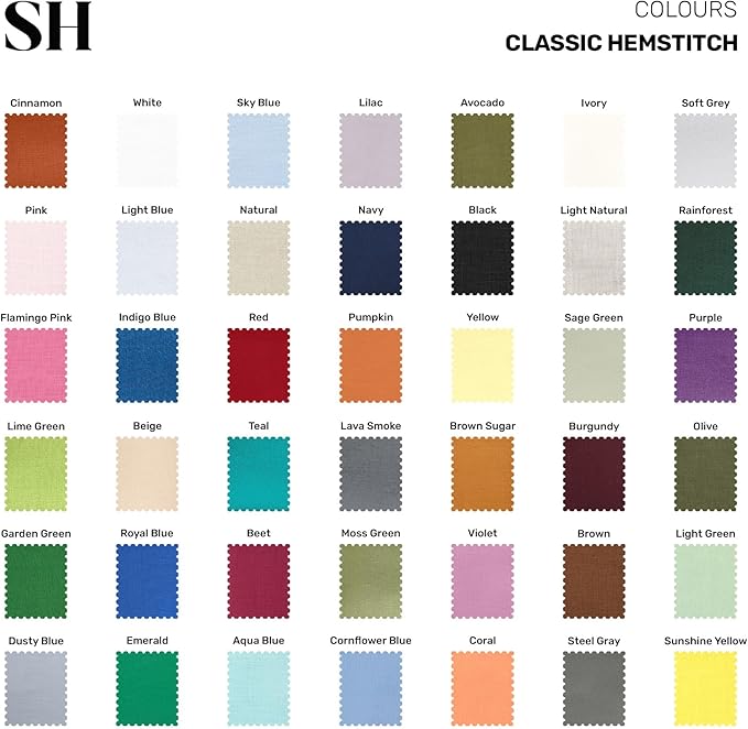 Solino Home Linen Purple Table Runner 144 Inches Long - 100% Pure Linen Extra Long Table Runner 14 x 144 Inch for Valentines, Spring, Easter - Classic Hemstitch