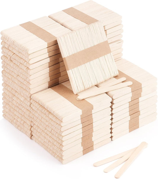 3000 Pcs Popsicle Sticks for Crafts 4.5 Inch Craft Sticks Bulk Ice Cream Sticks Natural Wood Popsicle Stick for food, or Waxing Sticks for Hair Removal and DIY Wood Crafts for Home Art Projects (3000)