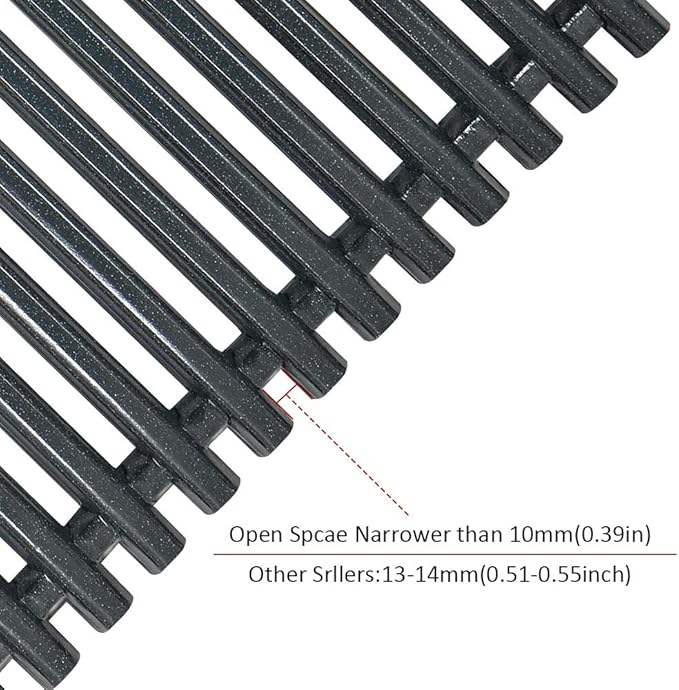Antree 7525 Porcelain Enameled Grates (17.4 x 11.8 x 0.25) for Weber Spirit 300 Series, Spirit 700, Genesis Silver Gold B/C Replacement Weber 7525 Grates