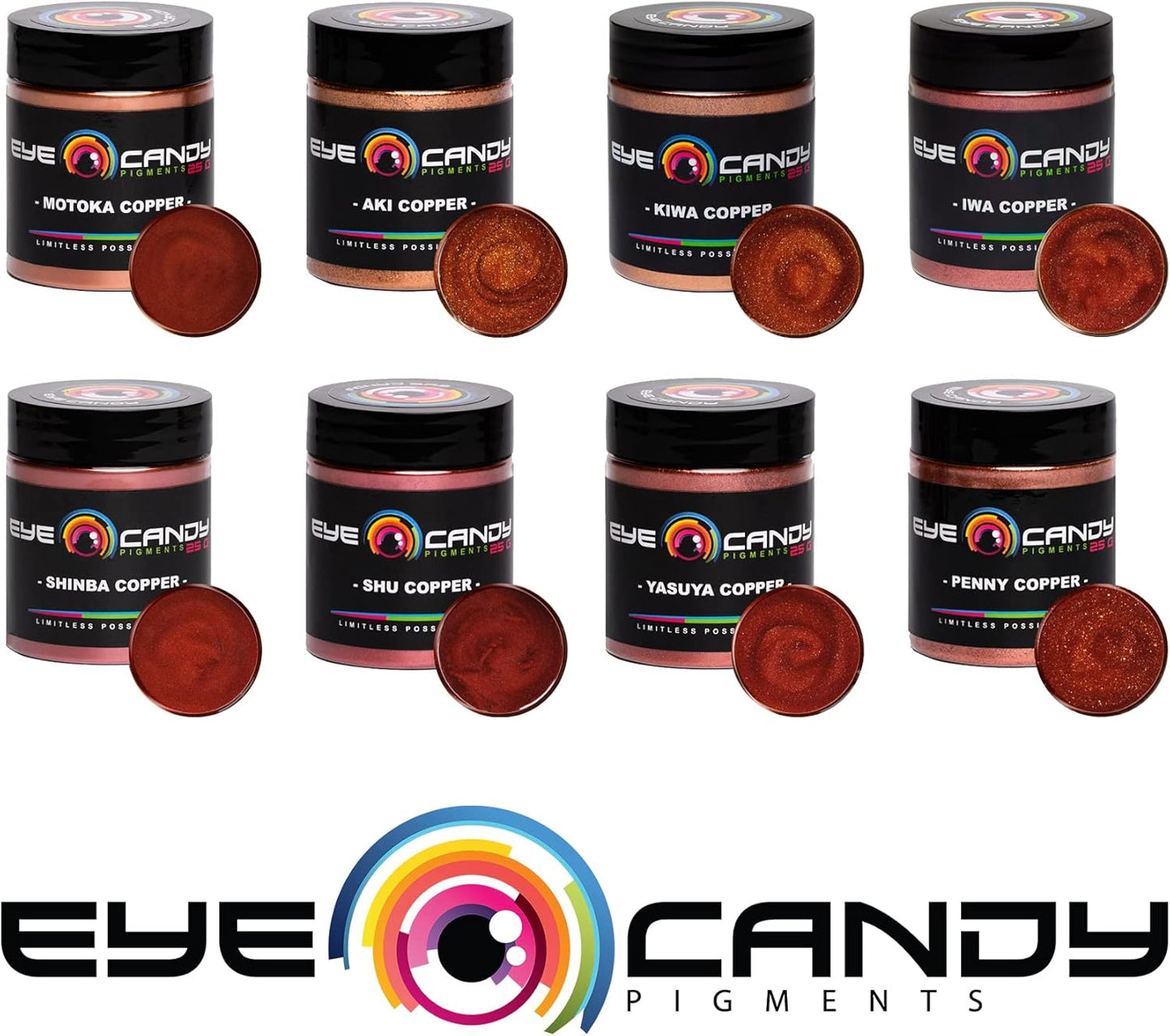 Eye Candy Pigments Premium Copper Mica Powder - Shinba Copper (50gr) - for Epoxy, Resin, Soap, Paint, Woodworking, Acrylic Pouring, Bath Bombs, Fishing Lures - DIY Arts and Crafts Additive