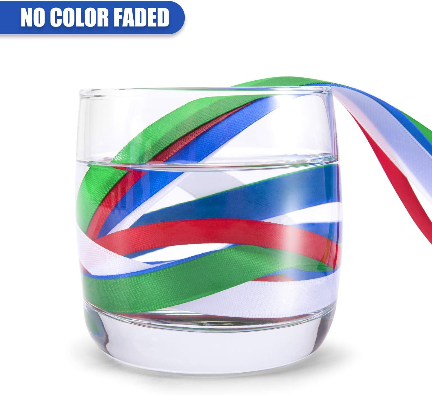 Humphrey's Craft 4 Inch Blue Double Faced Satin Ribbon - 5 Yards Variety of Color for Crafts Gift Wrapping Cutting Ceremony Decoration Sewing Chair Sash Wedding Dining Tables.