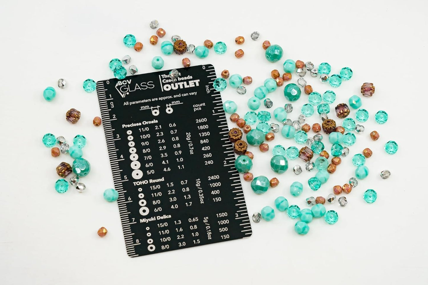 0.9 oz (25g) Gentle Mix of Faceted Fire Polished Czech Glass Beads (Round, Rondelle etc) 4-9mm, Teal Turquoise