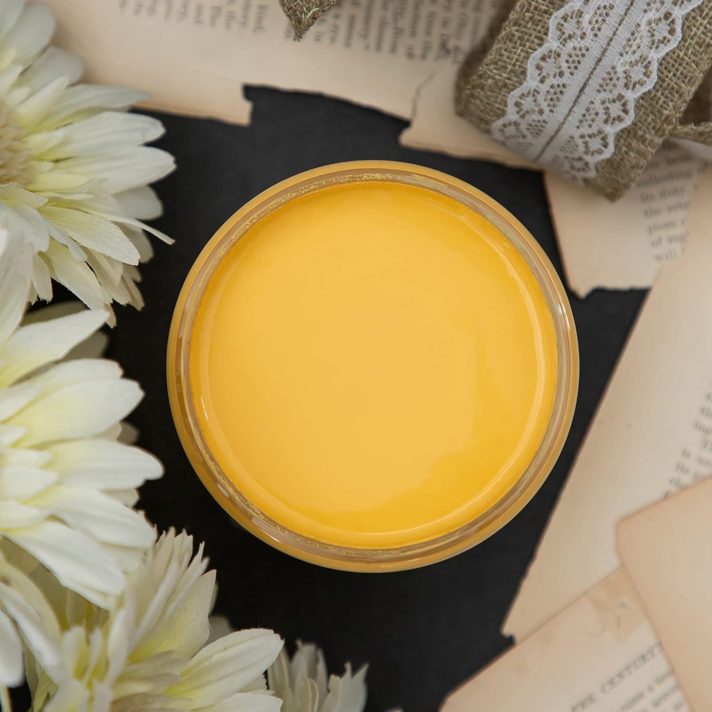 Dixie Belle Paint Company Chalk Finish Furniture Paint - Daisy (4oz) - Matte Vibrant Yellow Chic Chalk Mineral DIY Furniture Paint