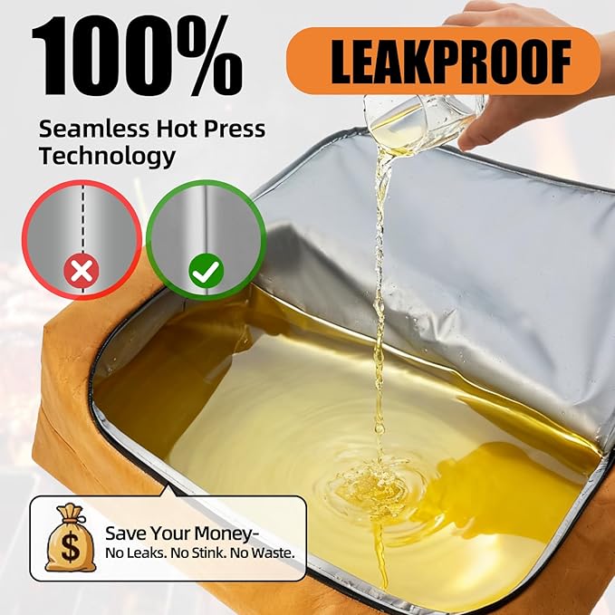 BBQ Blanket for Resting Meat, Leak-Proof & Reusable Insulated Meat Resting Bag, 270° Top Opening for Large Cuts, Meat Smoking Accessories Gifts for Men, Dad or for BBQ Lover - 21in