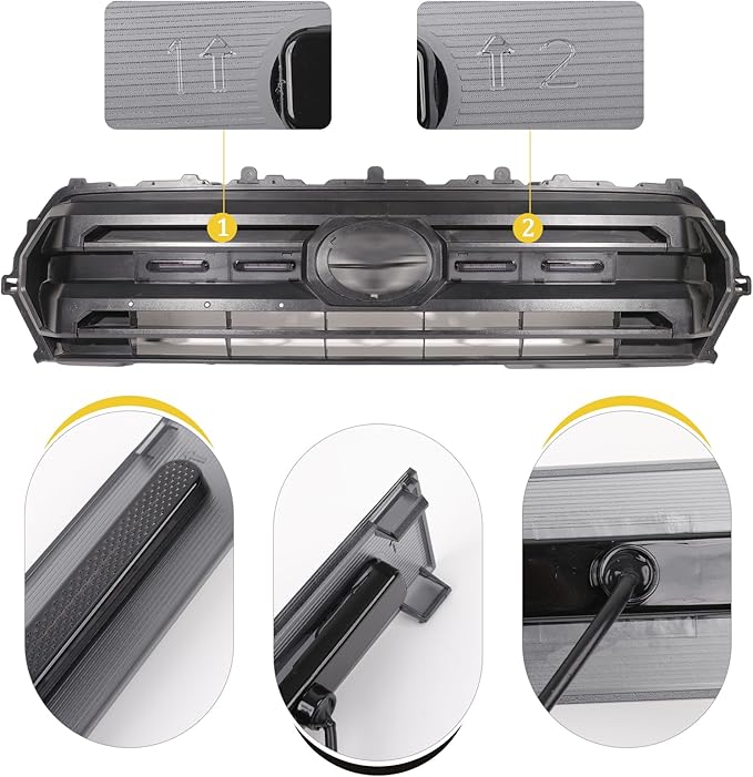Front Grille Grill Lights for 2024 2025 Tacoma SR SR5 Led Grill Light Accessories,Amber (for SR SR5 only-LED-Amber)