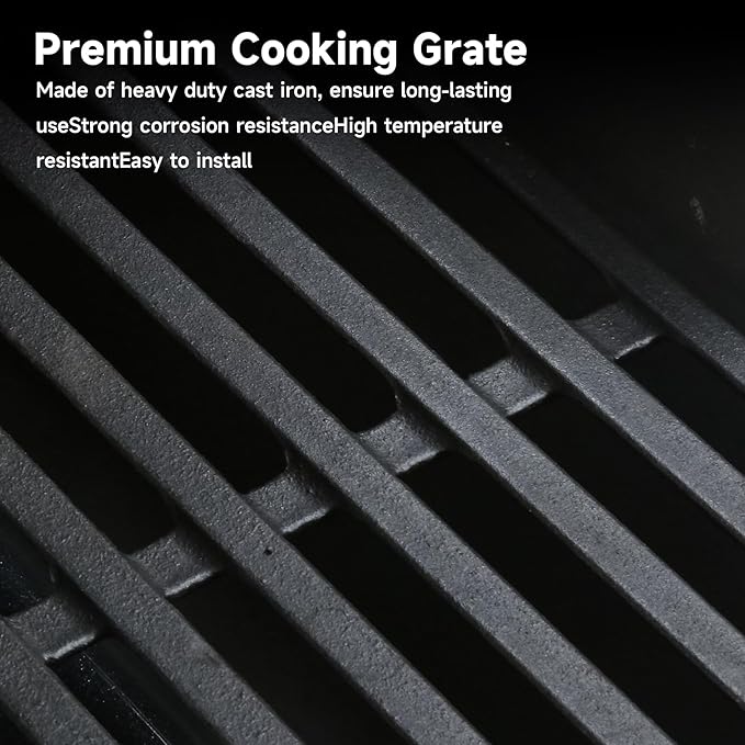 7524 Grill Grates Replacement for Weber Genesis 300 series,Genesis E310 E320 E330 S310 S320 S330 Gas Grill,19.5" x 12.9" Porcelain-Enameled Cast-Iron Cooking Grates for Weber Parts 7524 & 7528,2-Pack