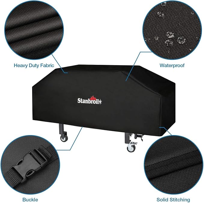 Stanbroil 36 inch Griddle Cover for Blackstone 4 Burner Grills, 600D Heavy Duty Waterproof Canvas Flat Top Gas Grill Cover for Blackstone 36" Griddle Cooking Station