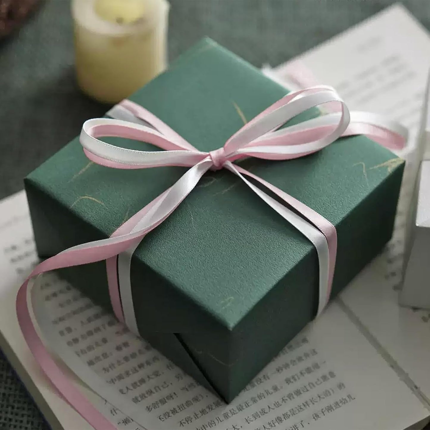 1/4" x 100 Yards White Polyester Satin Ribbon Single Faced Bulk Fabric Ribbons for Gift Wrapping, Crafting and DIY Projects, Hair Accessories, Tiny Bows