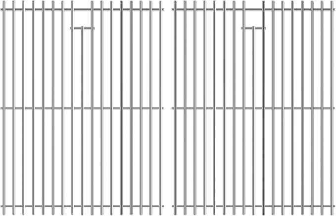 Stainless Steel Cooking Grates for Traeger Woodridge Pellet Grill, Grill Grids Compatible with Traeger Sear Grate, Grill Grates Replacement Parts for Traeger Grill Accessories,2 Pack