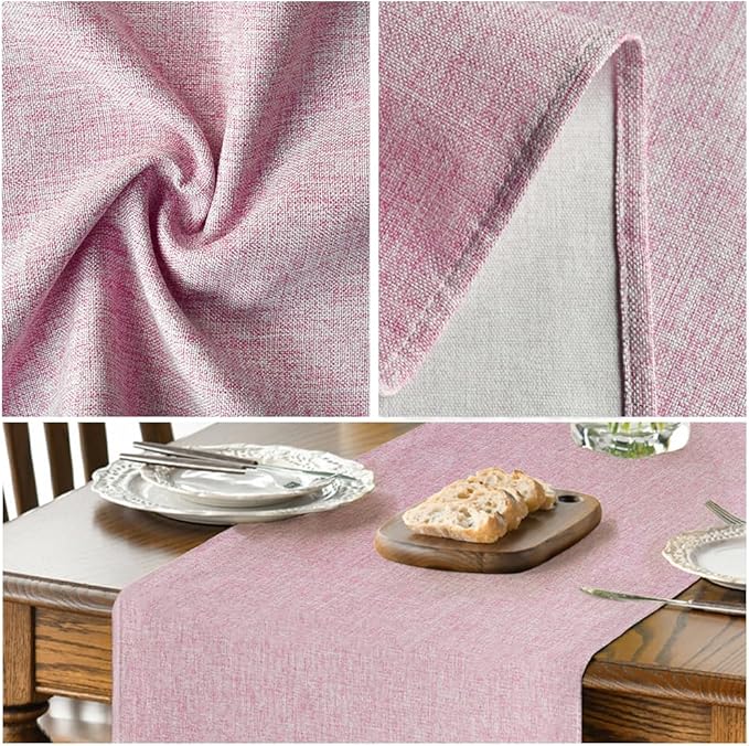 Artoid Mode Pink Table Runner, Seasonal Summer Washable Kitchen Dining Table Decoration for Home Party Decor 13x72 Inch