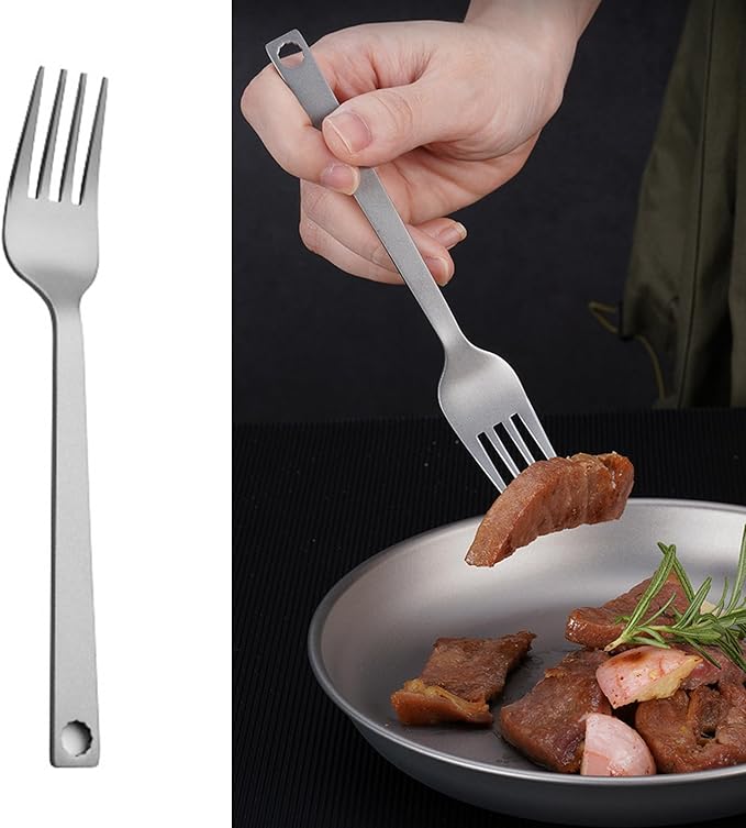 Portable Camping Cutlery Set Outdoor Metal Tableware Fork Spoon Chopstick Travel Utensils for Outdoor Picnics Dining
