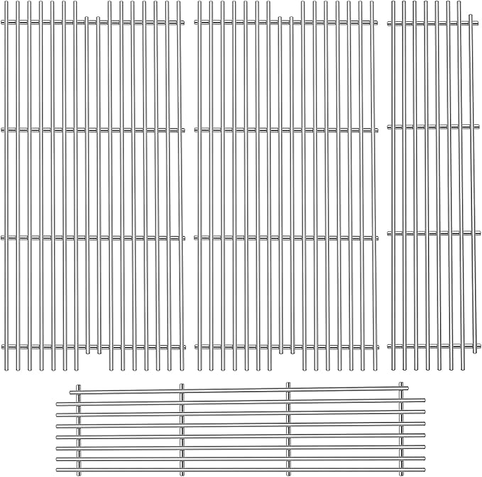 2 Pack 54911 Cooking Grid with 2 Pack 54921 Grill Grates Replacement for Viking VGBQ 30 Inch T Series VGBG 41 Inch T Series VGBQ 53 Inch T Series