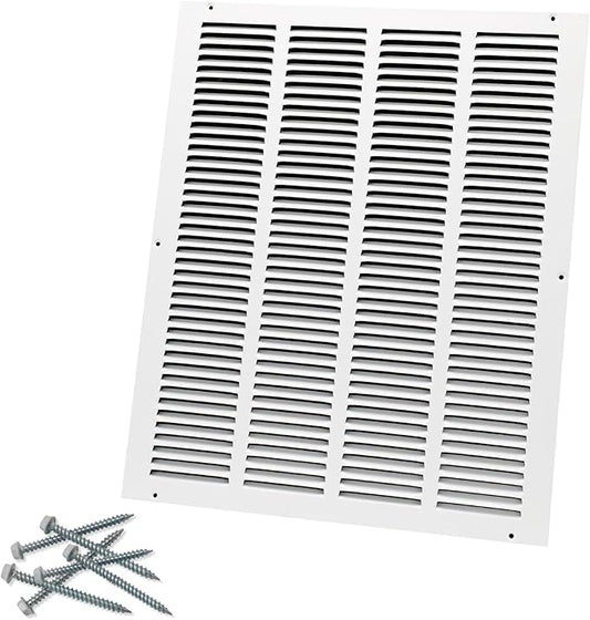 16"W x 20"H [Duct Opening Size] Steel Return Air Grille, Air Return Vent Cover for Ceiling and Sidewall - HVAC Air Vent Covers - [Outer Dimensions: 17.75"W x 21.75"H]