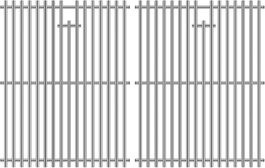 19" Stainless Steel 2 Grates for Bakers and Chefs GR2039201-BC-00, ST1017-012939 Brinkmann 810-8532-F 810-2200-0, 810-2210-0 810-2310-0 810-8401-S 810-8532-F 810-8534-S Chef BIG-8116 Grill