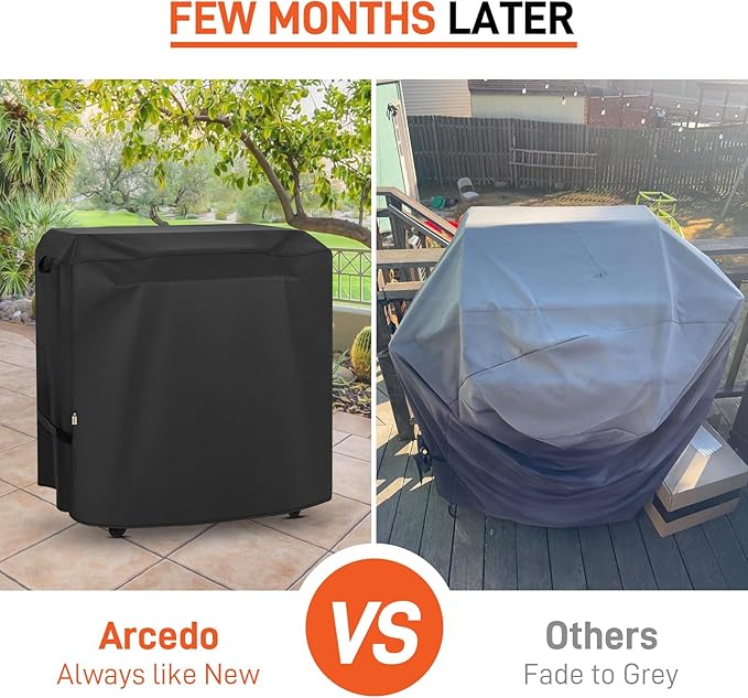 Arcedo Grill Cover Compatible with Traeger 33-Inch Flatrock Flat Top Gas Griddle, Heavy Duty Waterproof Outdoor BBQ Cover Full Length Weatherproof Grill Accessory BAC751