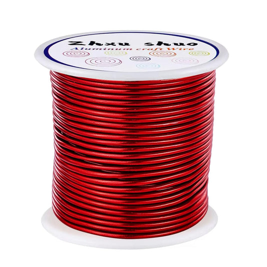 12 Gauge(2mm) Aluminum Wire 35 Yards Anodized Metal Wire for Bonsai Armature Crafting Sculpting Jewelry Craft Making Beading Floral (Red, 12 Gauge)