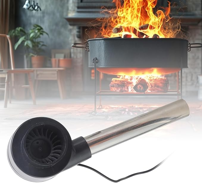 USB Electric Blower Fan 5 Speed with 14.5cm Air Duct for Cooking Starting BBQ Smoky Cooling 5V Powered 140cm Cable