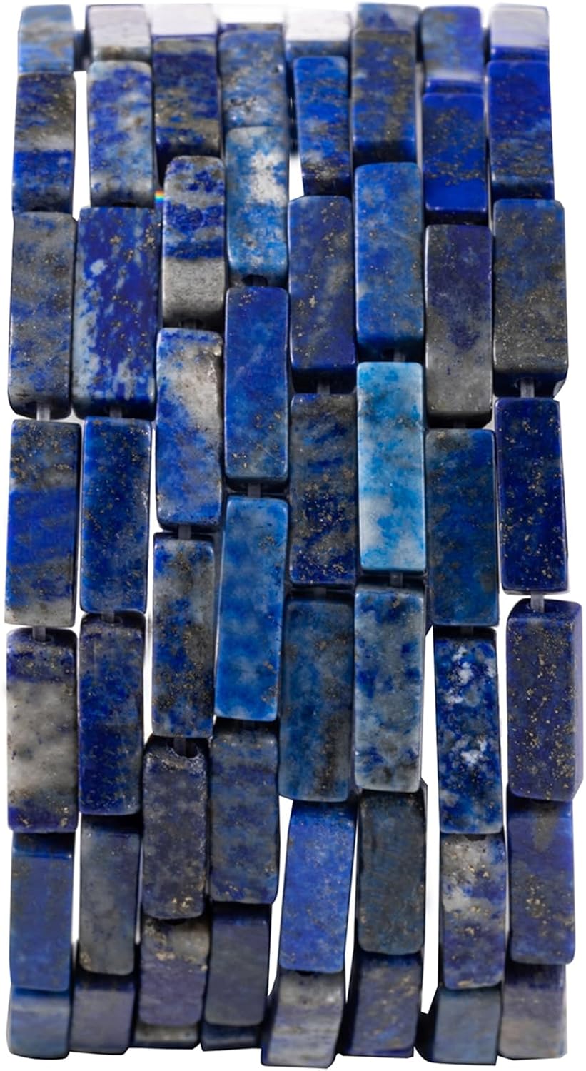 Natural Lapis Lazuli Rectangle Tube Beads 4x13mm 38cm/str Loose Semi Gemstone Stone Beads for Making Bracelets Necklace Earrings