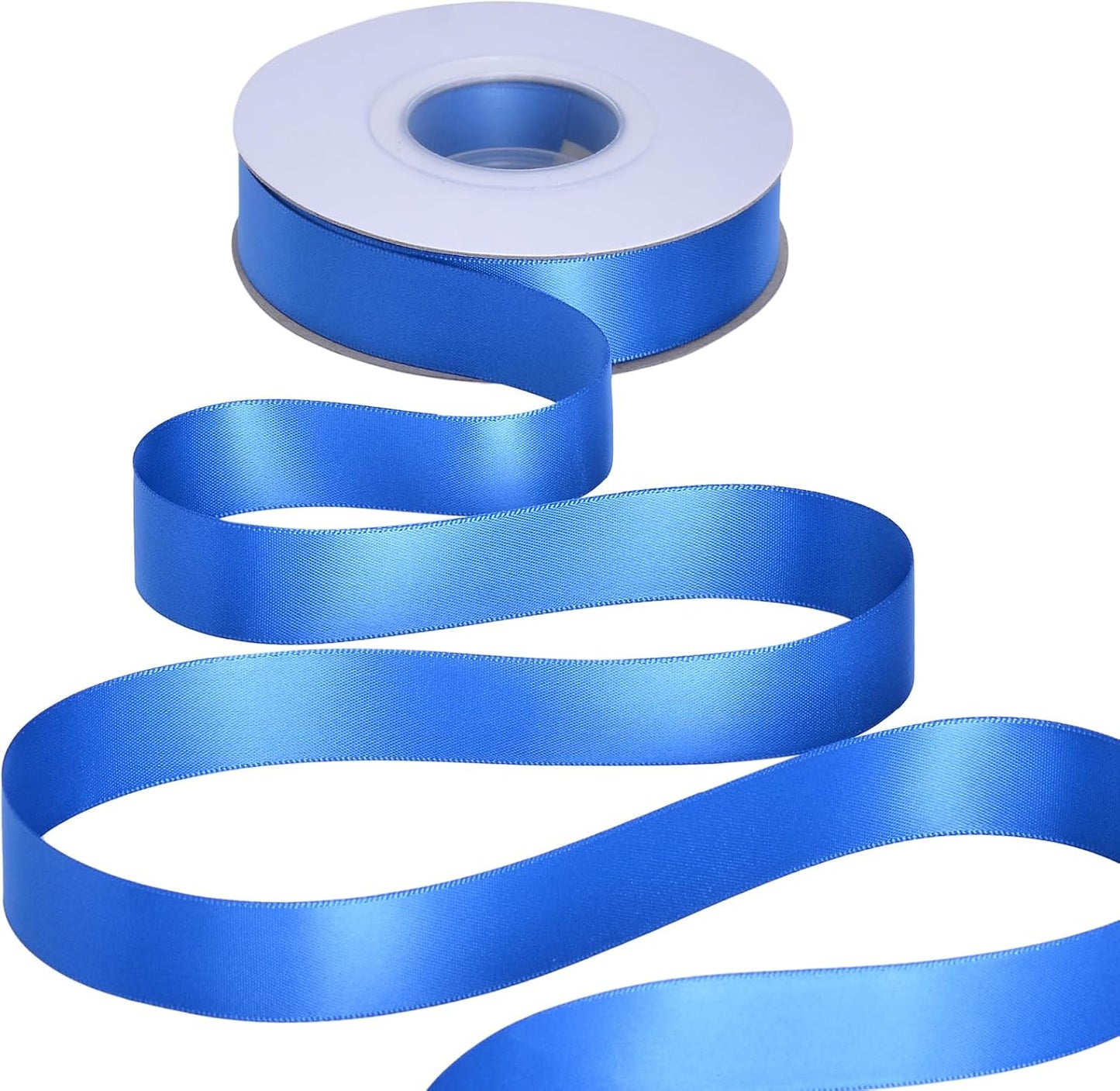 YAMA Royal Blue Double Faced Satin Ribbon, 7/8 Inch 25 Yards Royal Blue Ribbon for Gift Wrapping Crafts Hair Bows Wedding Party Decoration