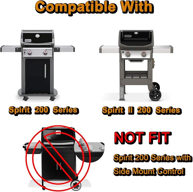 Spirit E-210 Flavorizer Bars Grill Grates Replacement Parts for Weber Spirit Grill Parts Spirit E210 210 S210 Spirit II E-210 II E210 Spirit 2 E210 E-210 GS4 7635 Flavor Bars 7637 Cooking Grates