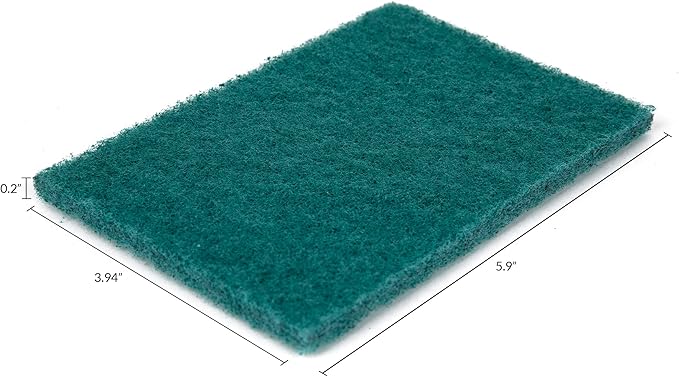 50-Pack Heavy Duty Green Scouring Pads 4x6 Inch | Reusable Non-Scratch Scrub Pads for Kitchen, Dishes, Pots, Pans, Grills & Household Cleaning | Multipurpose Scrubbers for Tough Stains