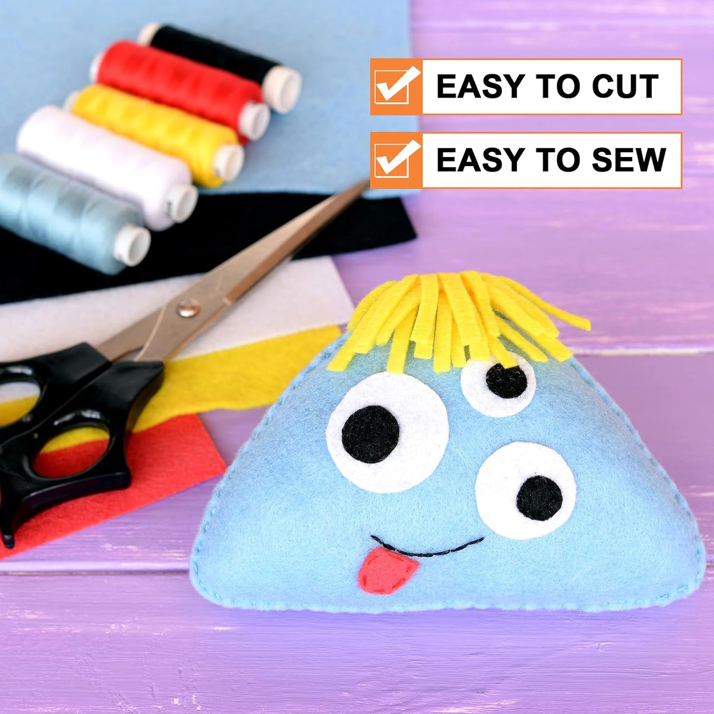 MECCANIXITY Felt Square Shape Craft Felt Sheets 5.91Inch x 5.91Inch for Home Decor Party Crafting Art, 10 Colors, Pack of 100